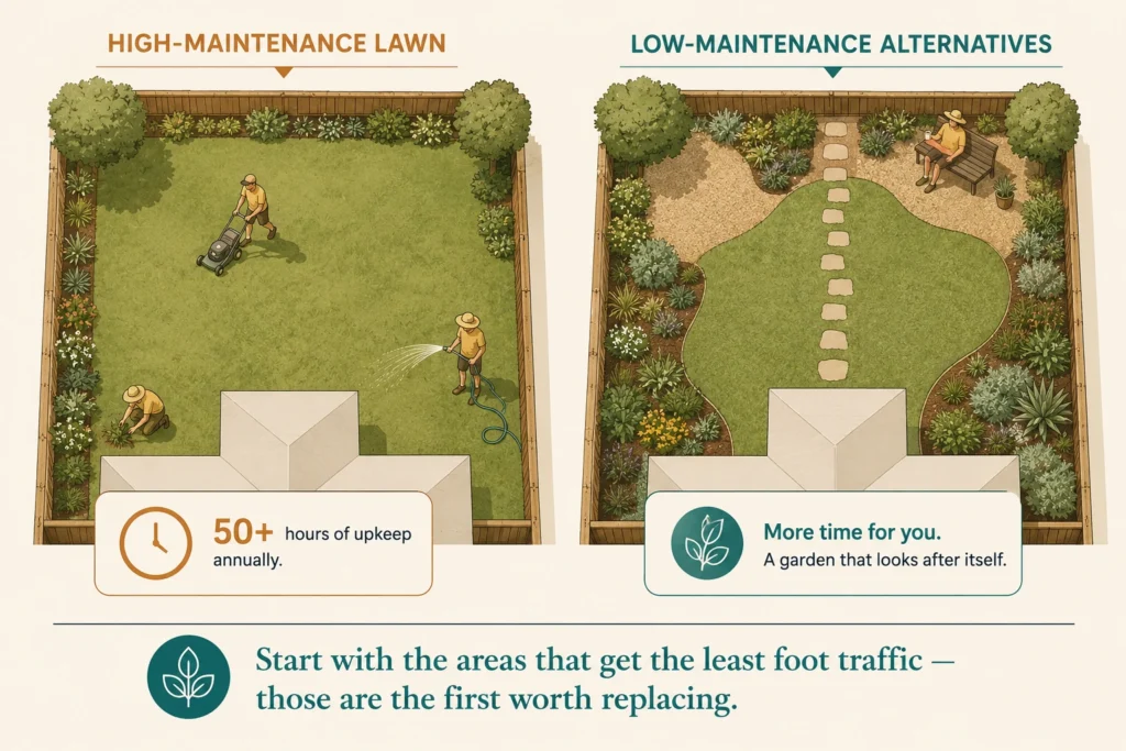 Replace High-Maintenance Lawn Areas