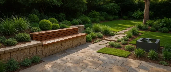 Hardscaping Essentials: Balancing Stone, Wood, and Greenery in Your Outdoor Design maximum size is 2560 pixels.