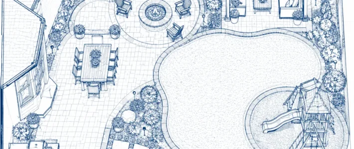 The blueprint of backyard layout planning