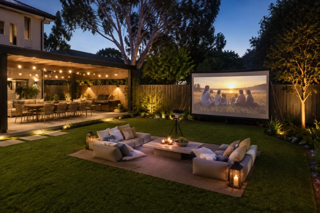 Outdoor space designed based-on on entertainment needs