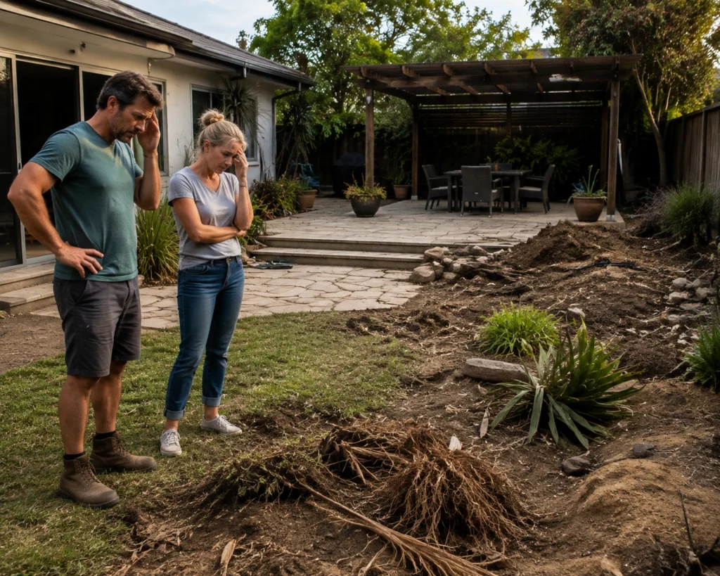 Years later, homeowners worrying restructuring their outdoor space